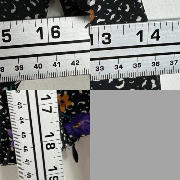 ASTR Shirred Puff Sleeve Sweetheart Neck Floral Smocked Top Size Medium Boho M - Picture 13 of 16